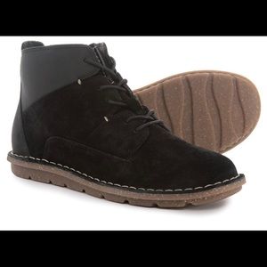 Clarks Tamitha black suede booties